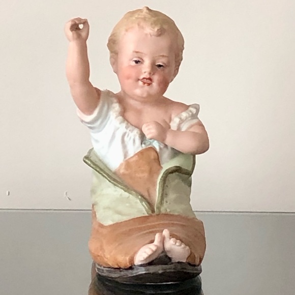 Gebruder Heubach Bisque Piano baby in shoe Germany - Picture 3 of 7